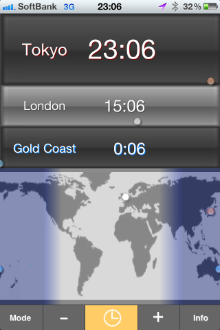 時差時計 主要都市の現地時間を素早くチェック かなり見やすい世界時計アプリ