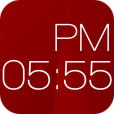 【赤い時計 ( 天気とアラーム)】見やすさはピカイチ！お天気も表示するミニマルな卓上時計アプリ。